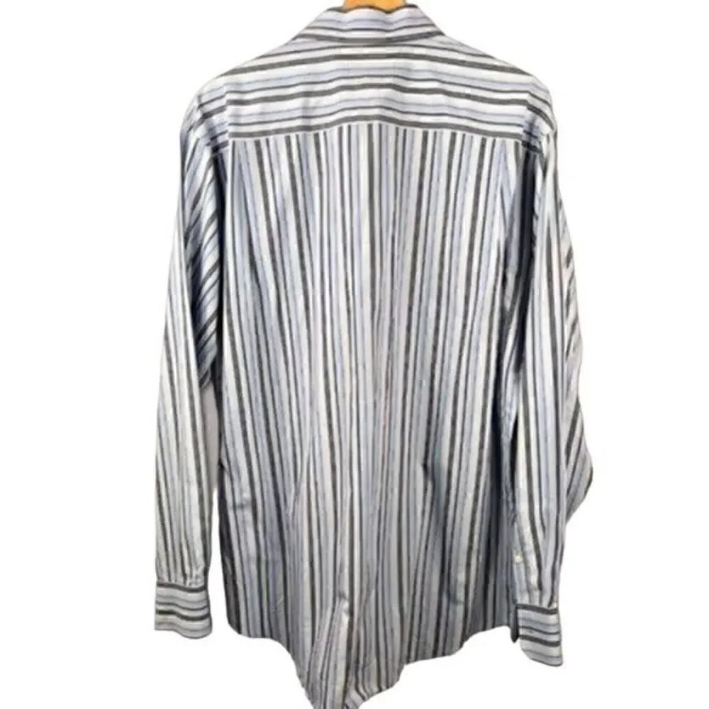 Johnston & Murphy Long Sleeve Cotton Button Up Dress Shirt L - Picture 2 of 4